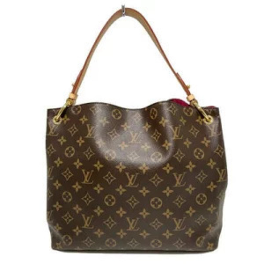 Louis Vuitton Bag Monogram Beige Shoulder Brown Graceful SUMMER